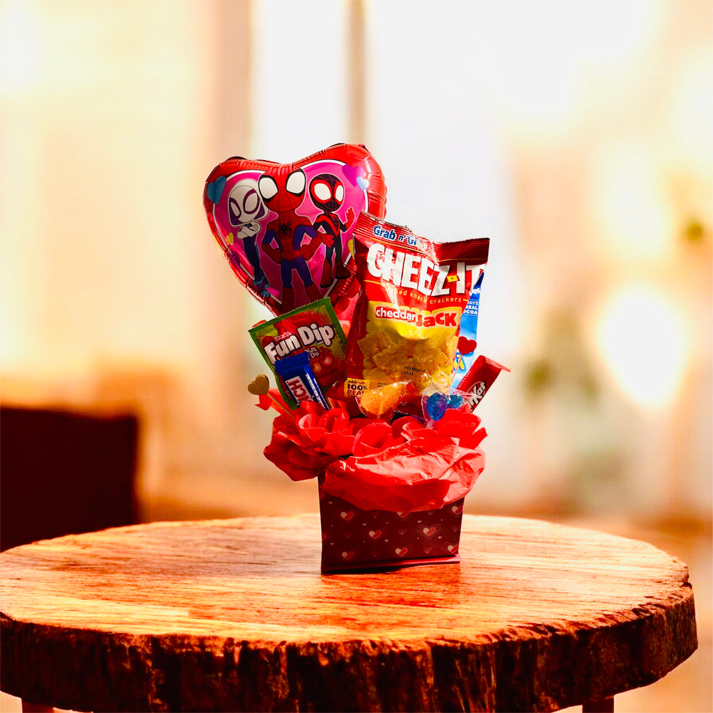 Cute gift baskets for Valentine or just because gifts filled with something sweet or salty