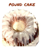 Pound cake with cream cheese frosting