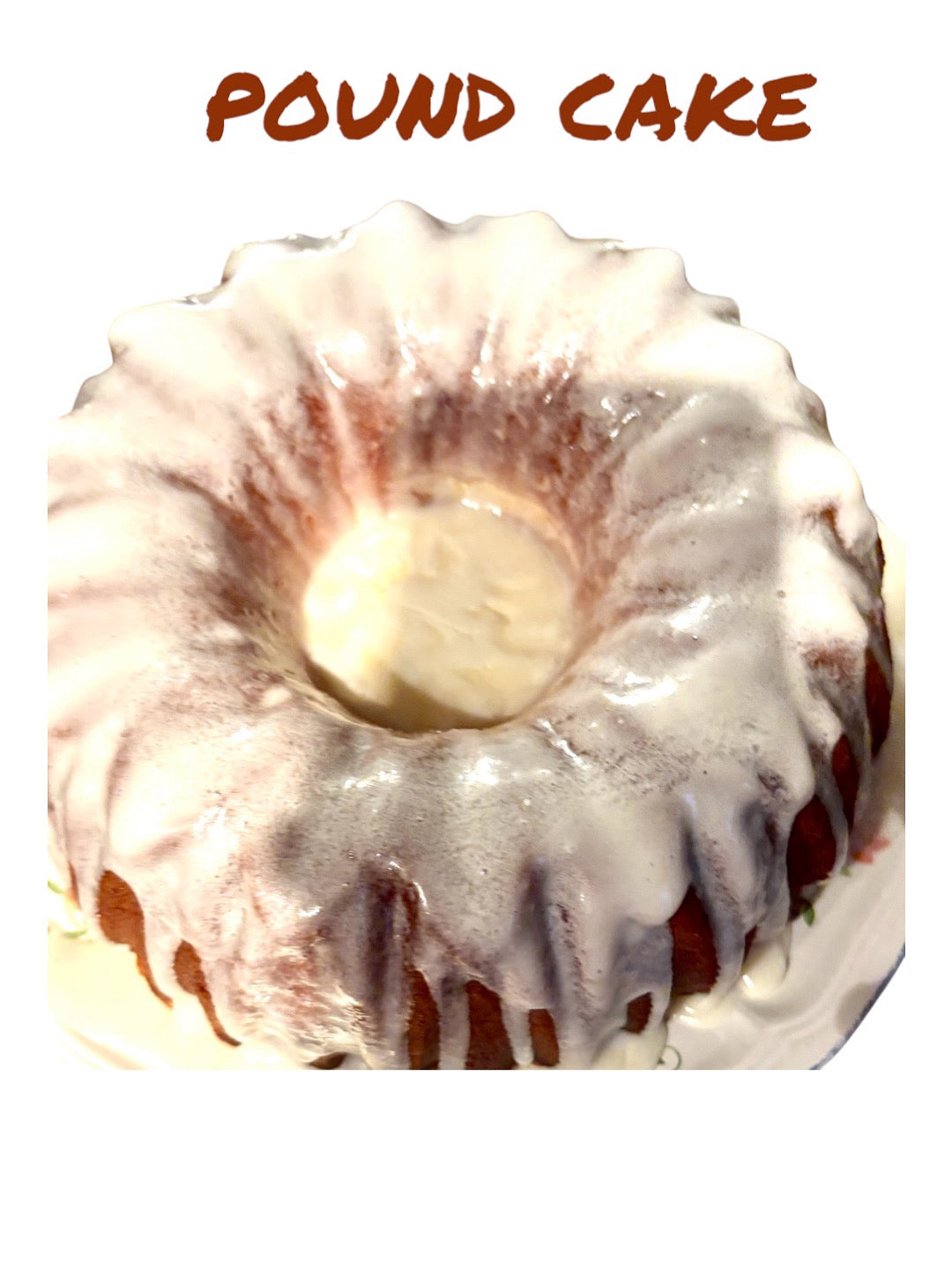Pound cake with cream cheese frosting