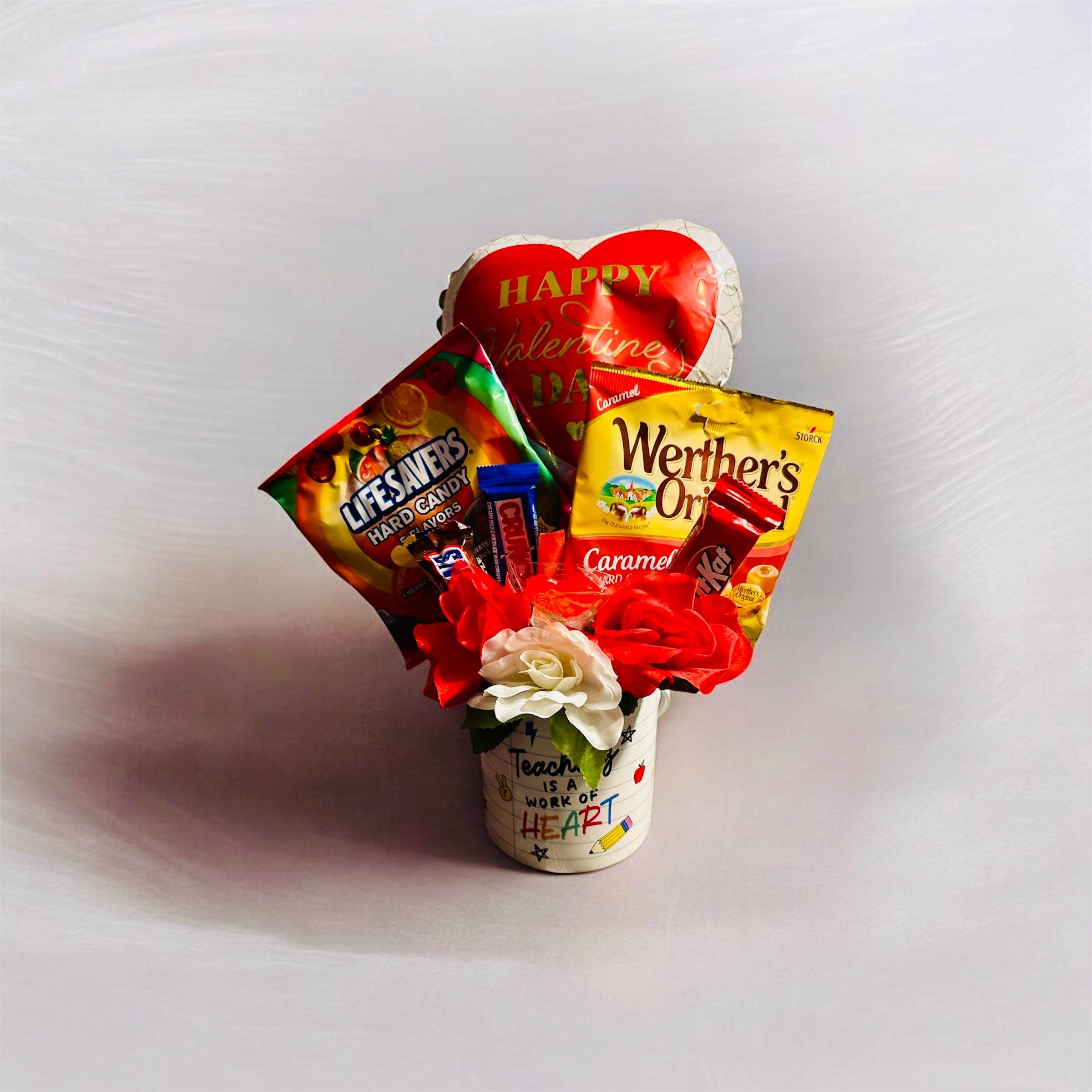 Teacher friendly gift ideas ( Valentine, just because with a thoughtful mug, sweet or salty snacks(Local Orders Only)