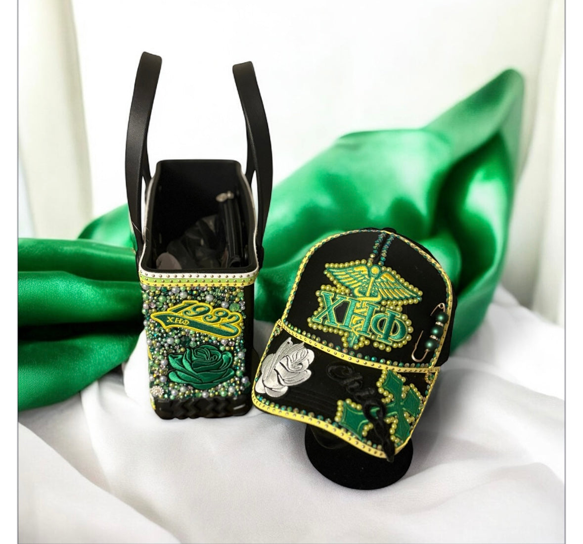 Sorority Inspired custom Bitty Bogg bag set