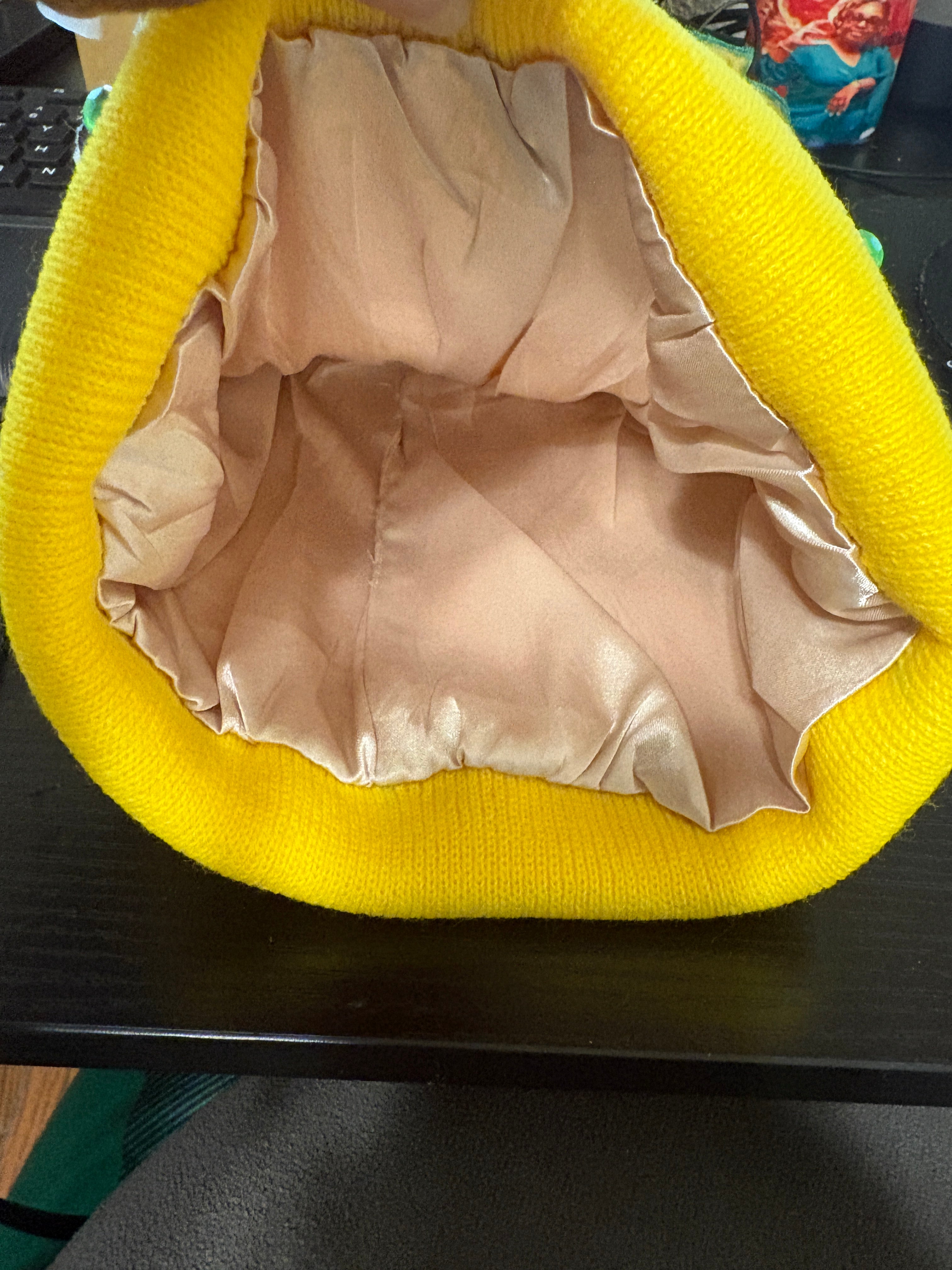 Sorority inspired satin lined cap with sorority patches and charms included💛💚