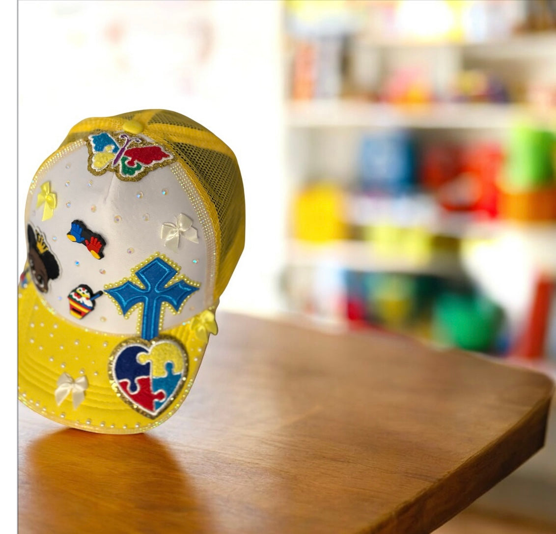 Made with you in mind vibrant Kid Autism caps