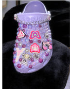Custom, Cute, Colorful Girl Crocs Hand-placed gems