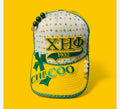 Green and yellow sorority inspired women cap