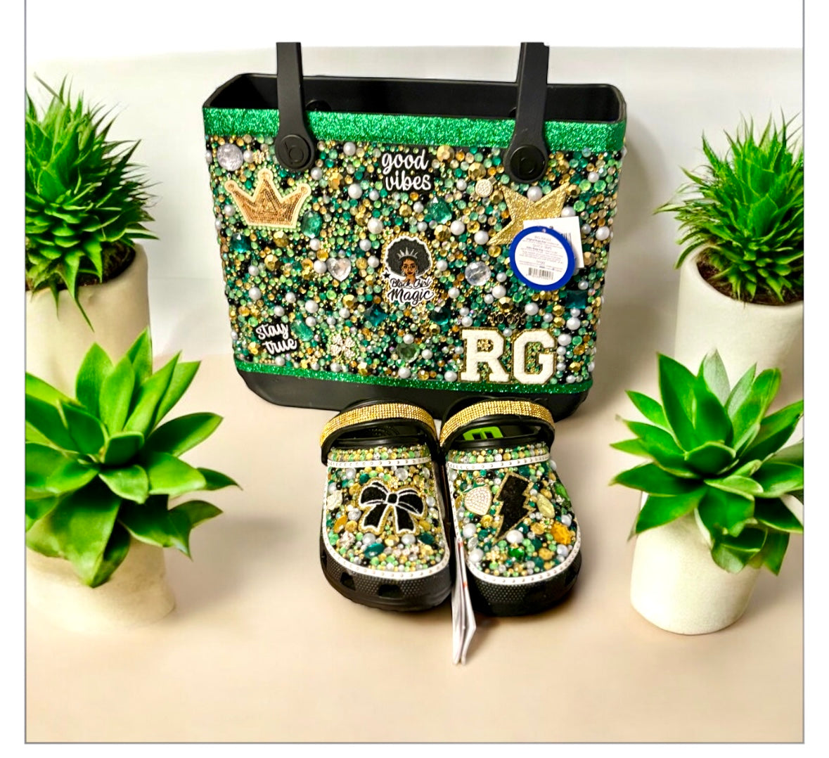 Custom Green and Black Baby Bogg set