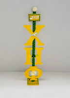 Greek letters sorority inspired Green and Yellow Staff Rod