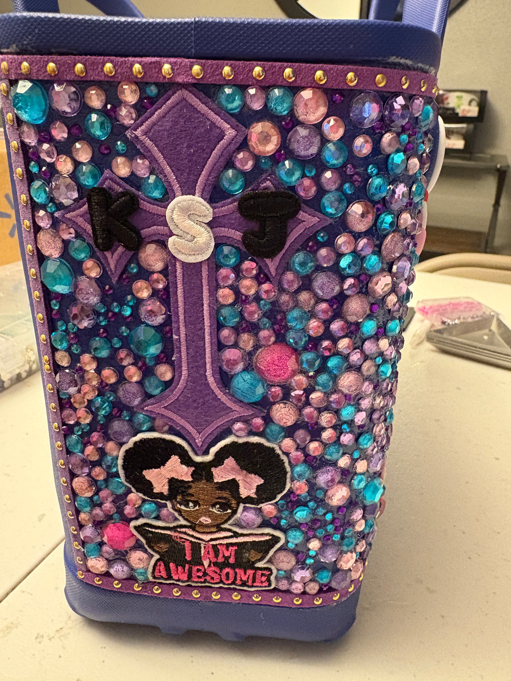 Girls cute and vibrant tote bag