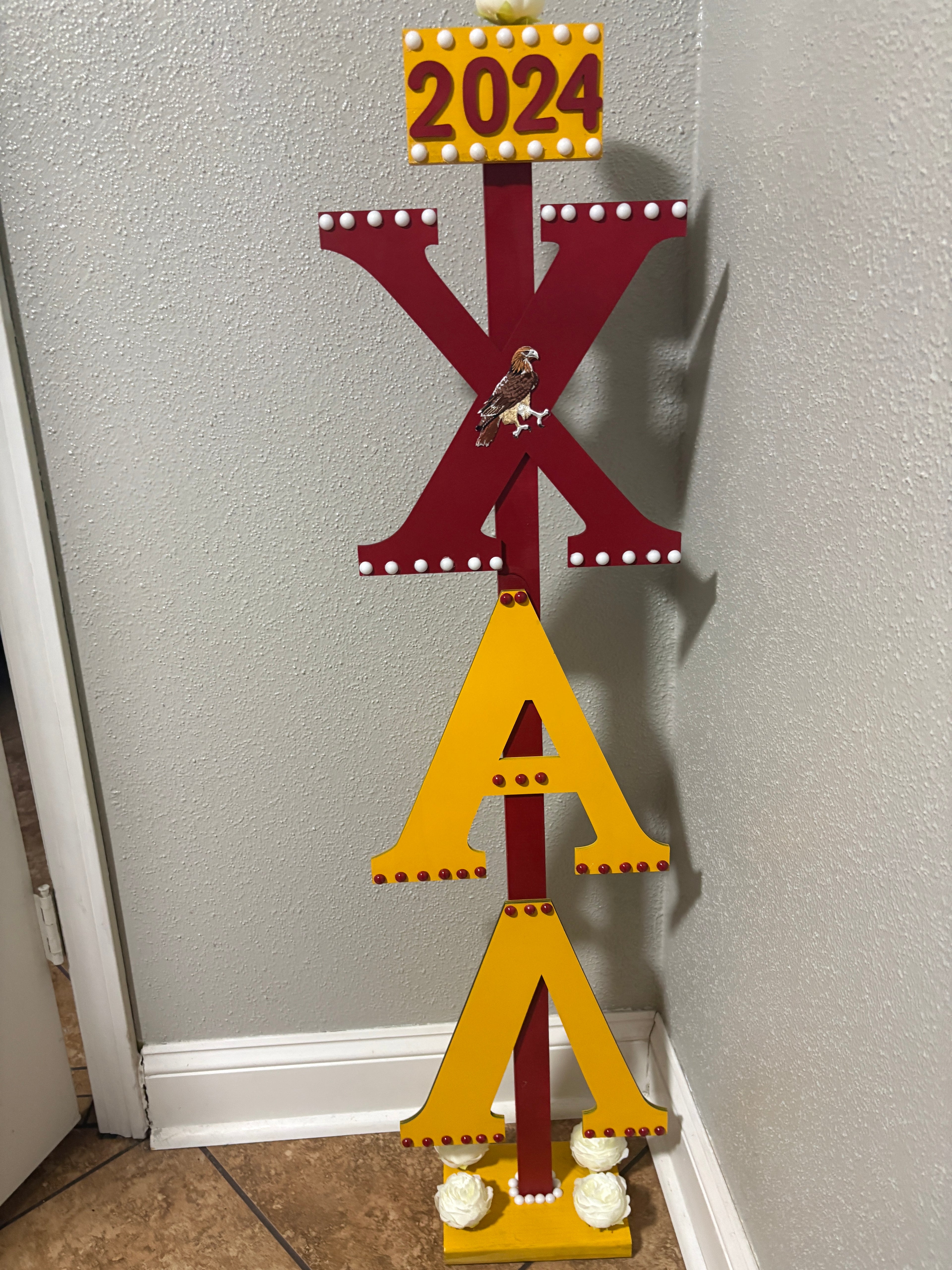 Greek inspired sorority rod staff
