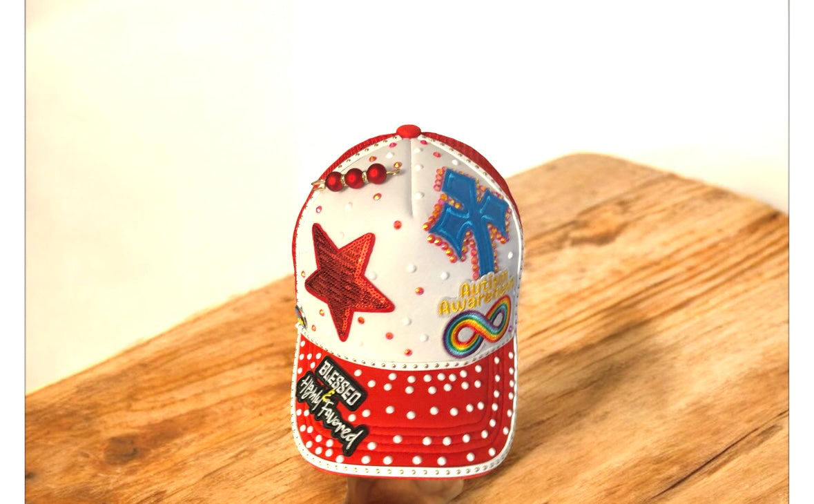 Custom made to order women Inspired Autism cap