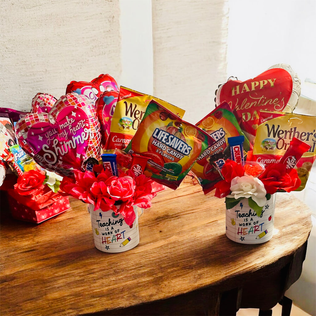 Teacher friendly gift ideas ( Valentine, just because with a thoughtful mug, sweet or salty snacks(Local Orders Only)