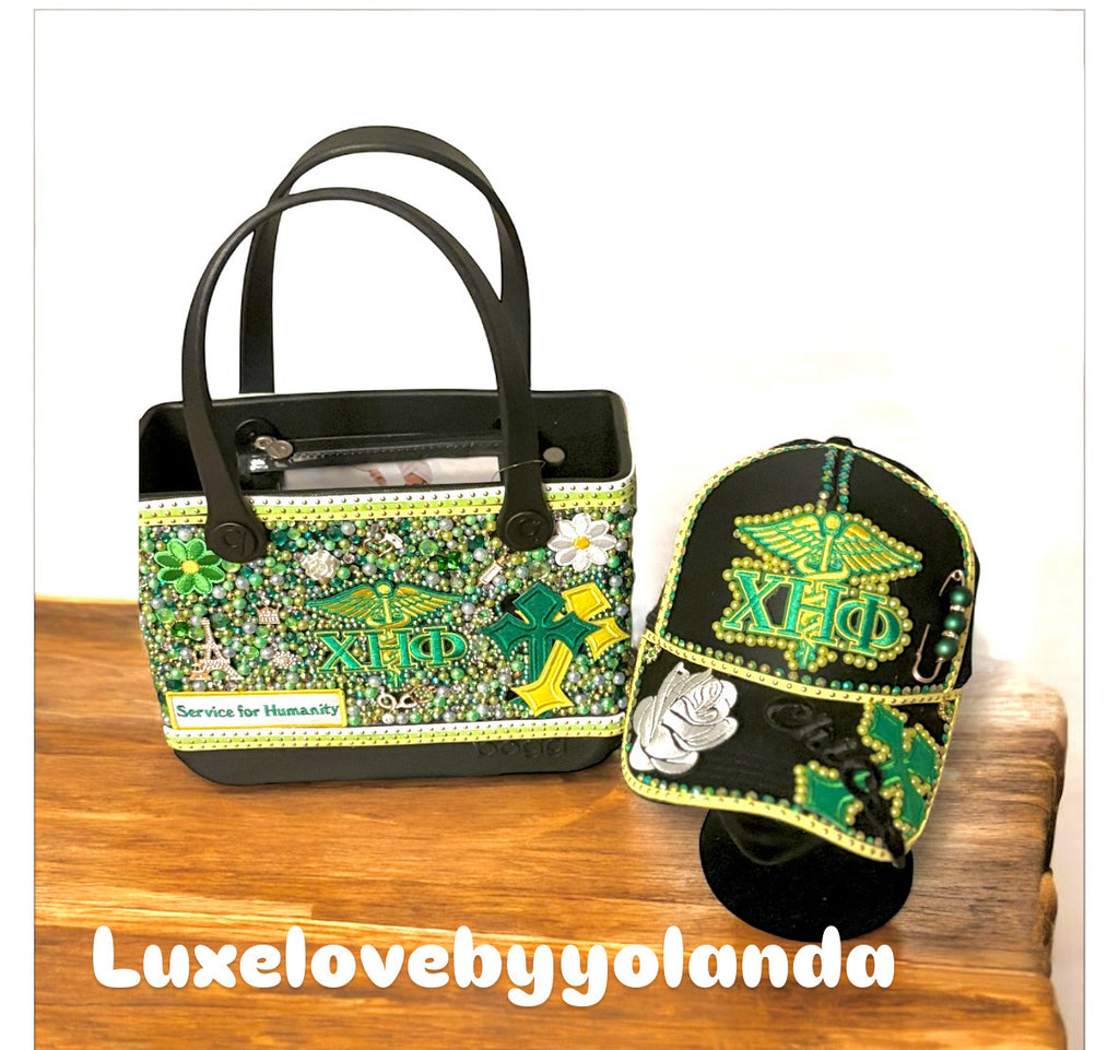 Sorority Inspired custom Bitty Bogg bag set