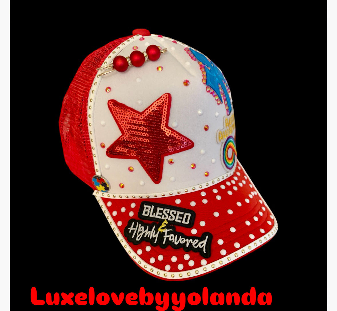 Custom made to order women Inspired Autism cap