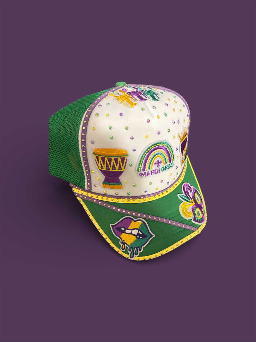 Festive Mardi Gras caps