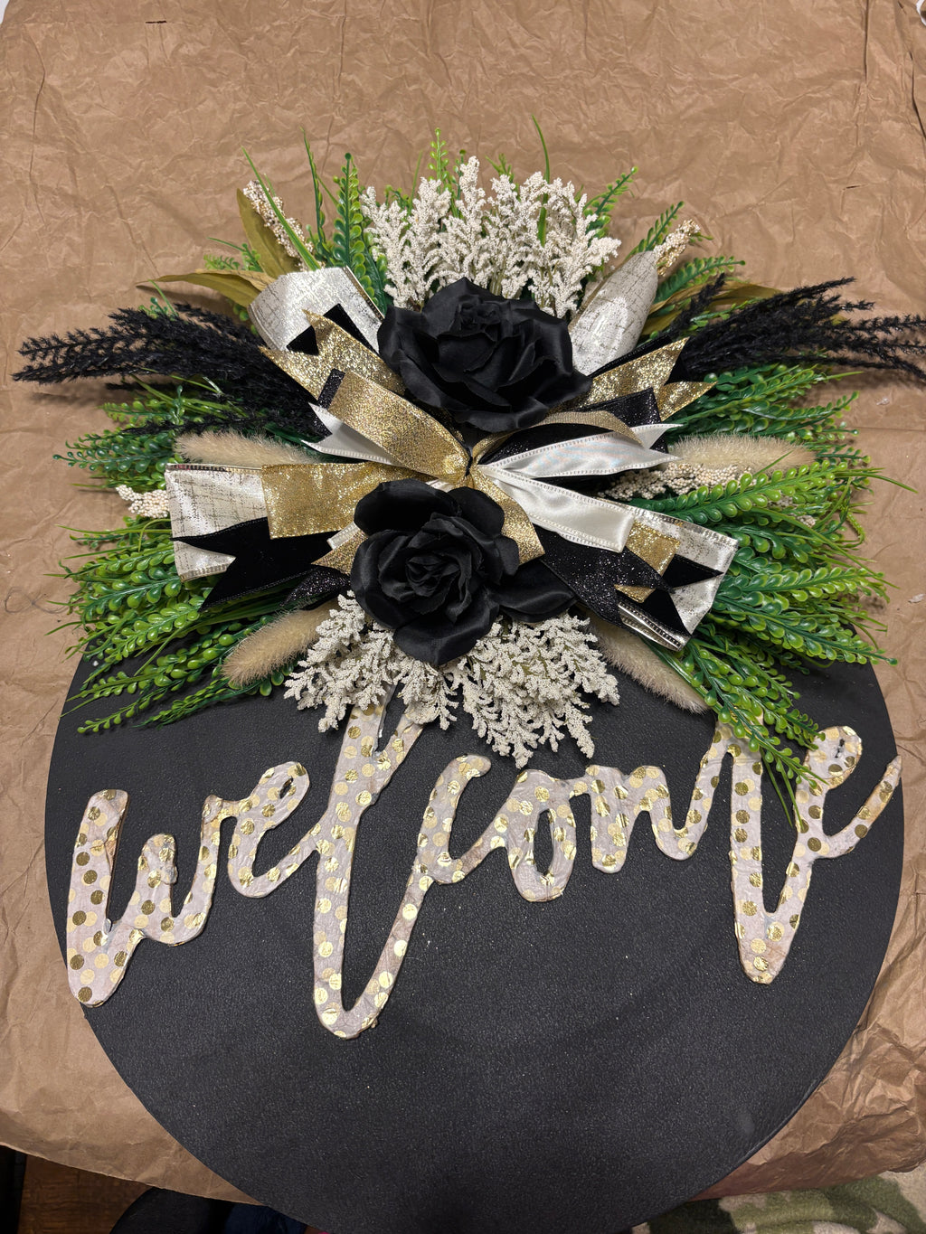 19in Order your custom door hanger today and let your door tell your story! Black n gold