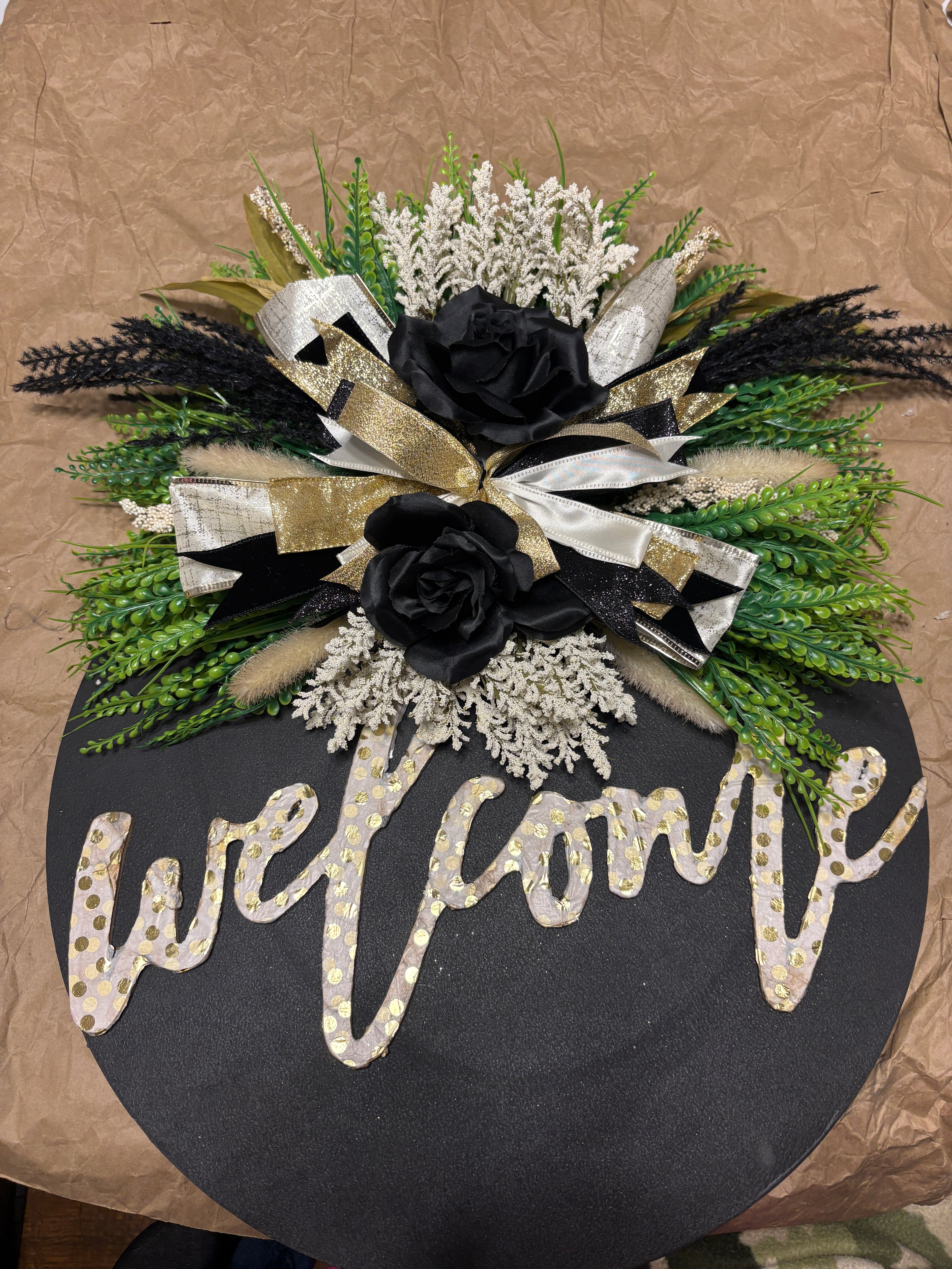 19in Order your custom door hanger today and let your door tell your story! Black n gold