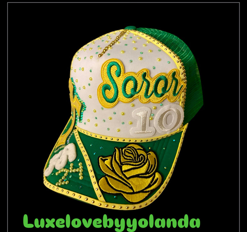 Custom made to order Sorority Inspired women Cap