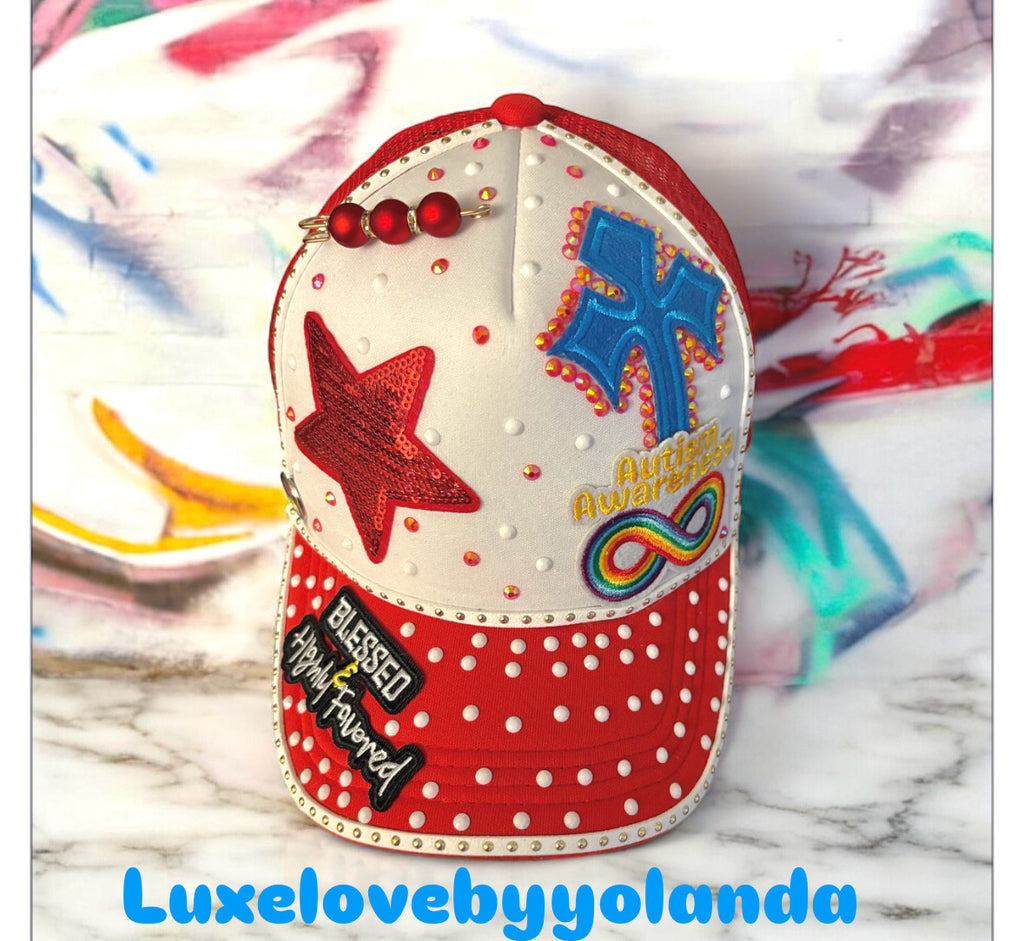 Custom made to order women Inspired Autism cap