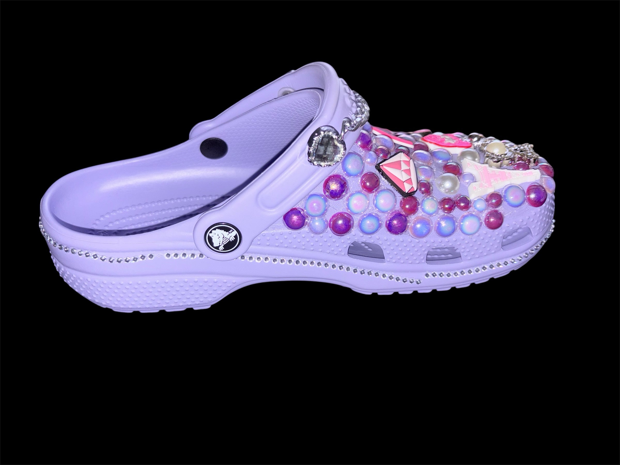 Custom, Cute, Colorful Girl Crocs Hand-placed gems