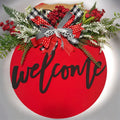 Custom welcome door decor